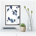 Picture of Blue Water Colour Leaves II _GroupedProduct_Rectangle_Portrait_Canvas_Framed_