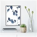 Picture of Blue Water Colour Leaves II _GroupedProduct_Rectangle_Portrait_Canvas_Framed_