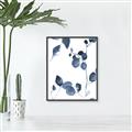 Picture of Blue Water Colour Leaves II _GroupedProduct_Rectangle_Portrait_Canvas_Framed_