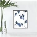 Picture of Blue Water Colour Leaves II _GroupedProduct_Rectangle_Portrait_Canvas_Framed_