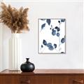 Picture of Blue Water Colour Leaves II _GroupedProduct_Rectangle_Portrait_Canvas_Framed_