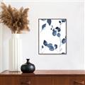 Picture of Blue Water Colour Leaves II _GroupedProduct_Rectangle_Portrait_Canvas_Framed_