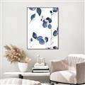 Picture of Blue Water Colour Leaves II _GroupedProduct_Rectangle_Portrait_Canvas_Framed_
