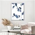 Picture of Blue Water Colour Leaves II _GroupedProduct_Rectangle_Portrait_Canvas_Framed_