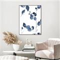 Picture of Blue Water Colour Leaves II _GroupedProduct_Rectangle_Portrait_Canvas_Framed_