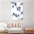 Picture of Blue Water Colour Leaves II _GroupedProduct_Rectangle_Portrait_Canvas_Framed_