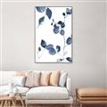 Picture of Blue Water Colour Leaves II _GroupedProduct_Rectangle_Portrait_Canvas_Framed_
