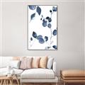 Picture of Blue Water Colour Leaves II _GroupedProduct_Rectangle_Portrait_Canvas_Framed_