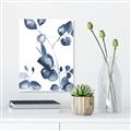 Picture of Blue Water Colour Leaves _GroupedProduct_Rectangle_Portrait_Unframed_Print_Only_