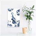 Picture of Blue Water Colour Leaves _GroupedProduct_Rectangle_Portrait_Unframed_Print_Only_