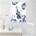 Picture of Blue Water Colour Leaves _GroupedProduct_Rectangle_Portrait_Unframed_Print_Only_