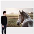 Picture of Horse & the Horizon _GroupedProduct_Rectangle_Landscape_Photography _GroupedProduct_Rectangle_Landscape_Canvas_