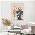 Picture of Floral Face _GroupedProduct_Rectangle_Portrait_Canvas_Framed_