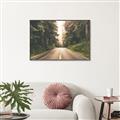 Picture of Foggy Straight Redwood Highway _GroupedProduct_Rectangle_Landscape_Photography _GroupedProduct_Rectangle_Landscape_Canvas_Framed_