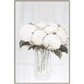 Picture of White Hydrangea I _GroupedProduct_Rectangle_Portrait_Canvas_Framed_