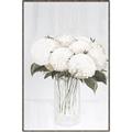 Picture of White Hydrangea I _GroupedProduct_Rectangle_Portrait_Canvas_Framed_