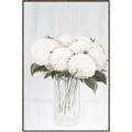 Picture of White Hydrangea I _GroupedProduct_Rectangle_Portrait_Canvas_Framed_