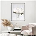 Picture of White Hydrangea I _GroupedProduct_Rectangle_Portrait_Canvas_Framed_