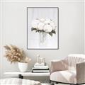 Picture of White Hydrangea I _GroupedProduct_Rectangle_Portrait_Canvas_Framed_