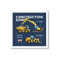 Picture of Construction Zone Trucks  _GroupedProduct_Square_Framed_Matted_