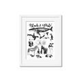 Picture of Black and white Animals _GroupedProduct_Rectangle_Portrait_Framed_Matted_