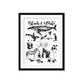 Picture of Black and white Animals _GroupedProduct_Rectangle_Portrait_Framed_Matted_