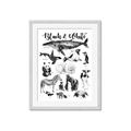Picture of Black and white Animals _GroupedProduct_Rectangle_Portrait_Framed_Matted_