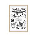 Picture of Black and white Animals _GroupedProduct_Rectangle_Portrait_Framed_Matted_
