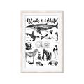 Picture of Black and white Animals _GroupedProduct_Rectangle_Portrait_Framed_Matted_