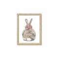 Picture of Behind Bunny with Flowers _GroupedProduct_Rectangle_Portrait_Framed_Matted_
