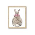 Picture of Behind Bunny with Flowers _GroupedProduct_Rectangle_Portrait_Framed_Matted_