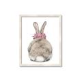 Picture of Behind Bunny with Flowers _GroupedProduct_Rectangle_Portrait_Framed_Matted_