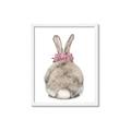 Picture of Behind Bunny with Flowers _GroupedProduct_Rectangle_Portrait_Framed_Matted_