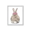 Picture of Behind Bunny with Flowers _GroupedProduct_Rectangle_Portrait_Framed_Matted_