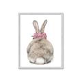 Picture of Behind Bunny with Flowers _GroupedProduct_Rectangle_Portrait_Framed_Matted_