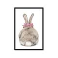 Picture of Behind Bunny with Flowers _GroupedProduct_Rectangle_Portrait_Framed_Matted_