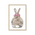 Picture of Behind Bunny with Flowers _GroupedProduct_Rectangle_Portrait_Framed_Matted_