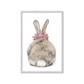 Picture of Behind Bunny with Flowers _GroupedProduct_Rectangle_Portrait_Framed_Matted_