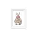 Picture of Behind Bunny with Flowers _GroupedProduct_Rectangle_Portrait_Framed_Matted_