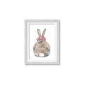 Picture of Behind Bunny with Flowers _GroupedProduct_Rectangle_Portrait_Framed_Matted_