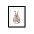 Picture of Behind Bunny with Flowers _GroupedProduct_Rectangle_Portrait_Framed_Matted_