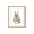 Picture of Behind Bunny with Flowers _GroupedProduct_Rectangle_Portrait_Framed_Matted_