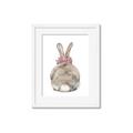 Picture of Behind Bunny with Flowers _GroupedProduct_Rectangle_Portrait_Framed_Matted_