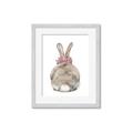Picture of Behind Bunny with Flowers _GroupedProduct_Rectangle_Portrait_Framed_Matted_