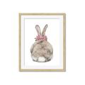 Picture of Behind Bunny with Flowers _GroupedProduct_Rectangle_Portrait_Framed_Matted_