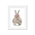 Picture of Behind Bunny with Flowers _GroupedProduct_Rectangle_Portrait_Framed_Matted_