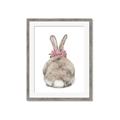 Picture of Behind Bunny with Flowers _GroupedProduct_Rectangle_Portrait_Framed_Matted_