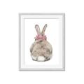 Picture of Behind Bunny with Flowers _GroupedProduct_Rectangle_Portrait_Framed_Matted_