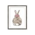 Picture of Behind Bunny with Flowers _GroupedProduct_Rectangle_Portrait_Framed_Matted_