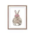Picture of Behind Bunny with Flowers _GroupedProduct_Rectangle_Portrait_Framed_Matted_